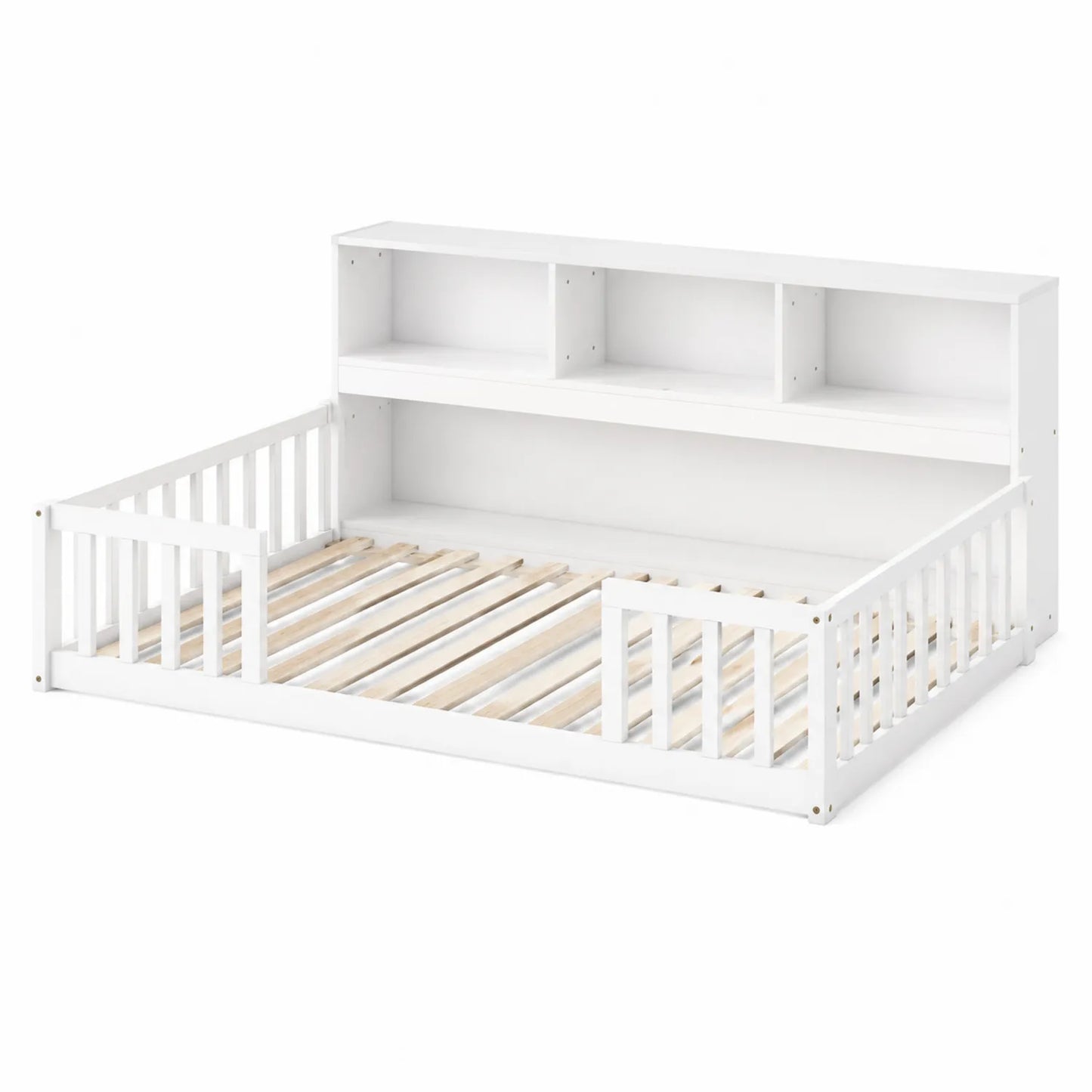 Lit enfant avec étagère intégrée Bois Blanc