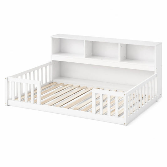 Lit enfant avec étagère intégrée Bois Blanc