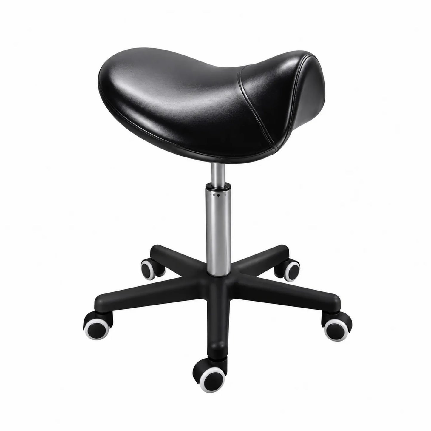 Tabouret de Selle en Cuir Synthétique Noir