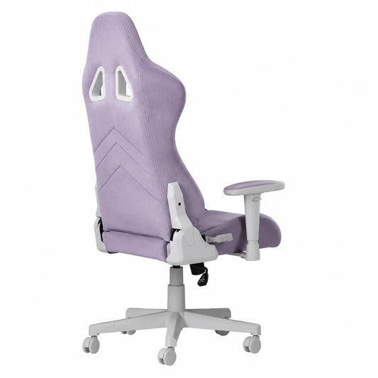 Chaise de bureau en tissu violet avec accoudoirs réglables