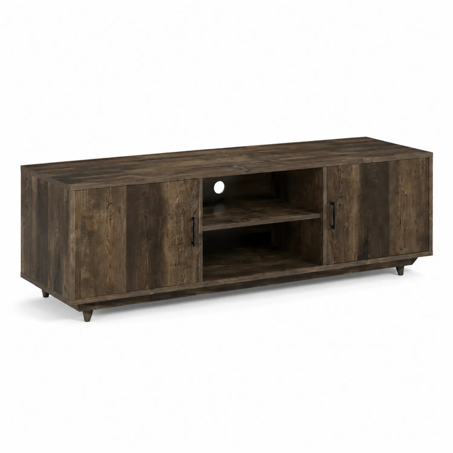 Meuble TV en bois stratifié marron 150 cm